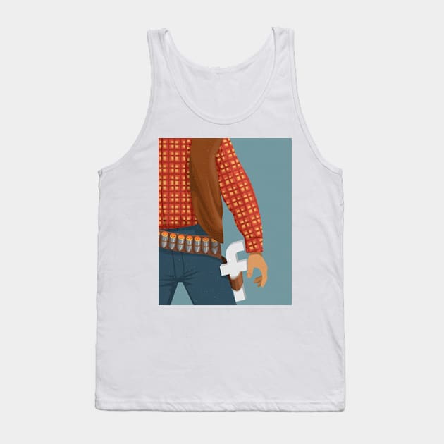 Facebook Cowboy Tank Top by John Holcroft